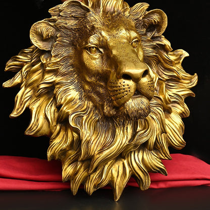 Grand ornement de lion en cuivre pur, sculpté et moulé