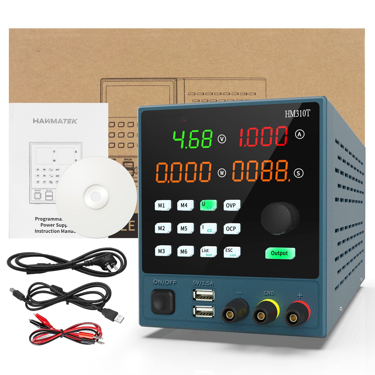 DC Regulated Power Supply Adjustable Programmable Digital Display