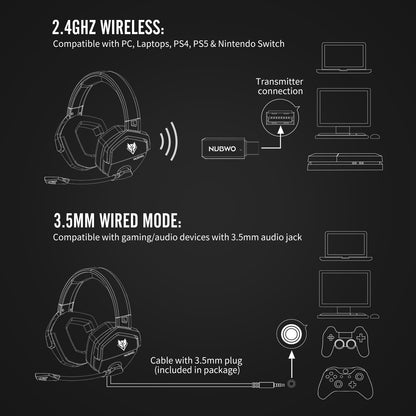 Wireless Game Headset Head-mounted Noise Reduction