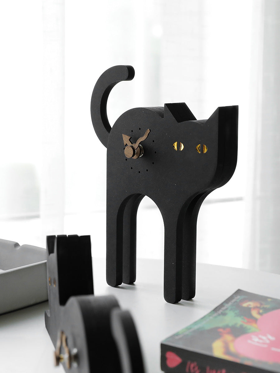 Cat Pendulum Clock Desktop Clock Table Clock Simple Japanese Style