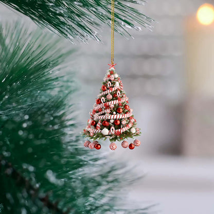 Colgante de árbol de Navidad Decoración navideña Decoraciones planas de acrílico