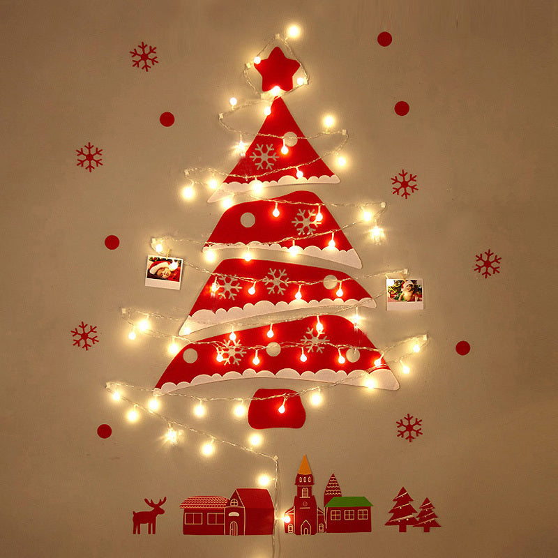 Creative Wall With Lights DIY Christmas Ornaments Tree Decorations