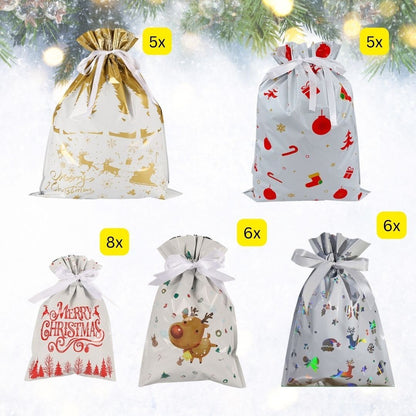 Home Fashion Simple Drawstring Christmas Gift Bag Suit