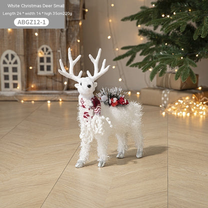 Christmas Decorations White David's Deer Doll Doll Home Shopping Window Layout Christmas Tree Ornaments