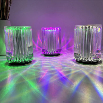 Lámpara de cristal Lámpara de mesa Atmósfera Línea creativa Lámpara de noche pequeña Luces LED