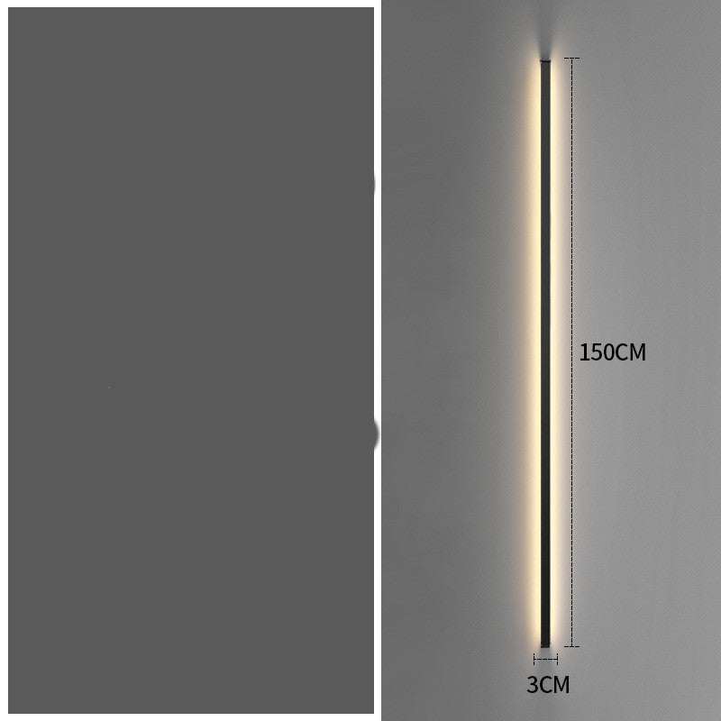 Simple Modern Minimalist Long Strip Living Room Grille Wall Lamp