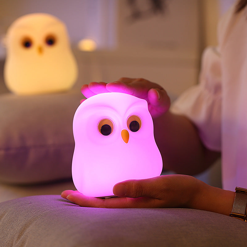 Lampe de chevet à induction pour chambre à coucher, veilleuse hibou