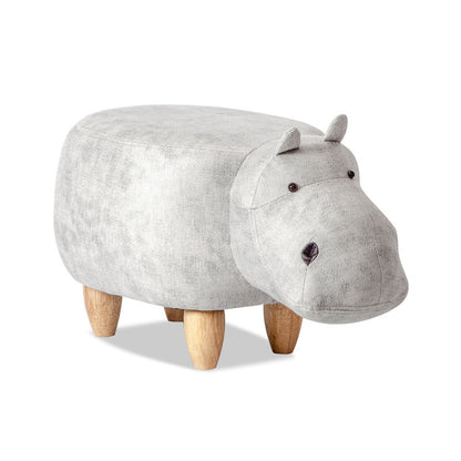 Tabouret animal de dessin animé de veau créatif à la porte de la maison