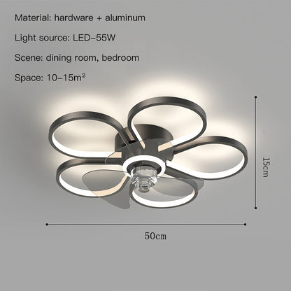 Lampe de ventilateur de chambre simple, plafond de pièce nordique