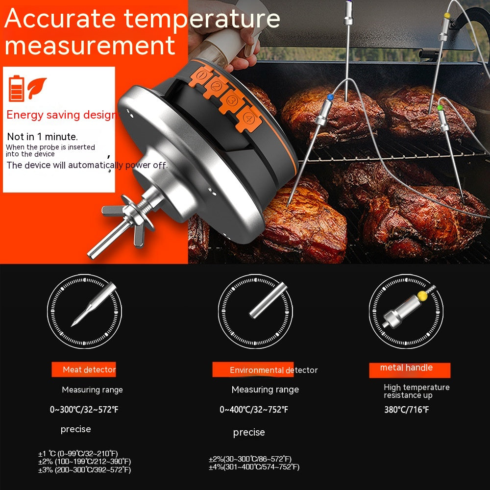 Termómetro inalámbrico digital para exteriores con cúpula Bluetooth para alimentos y carne