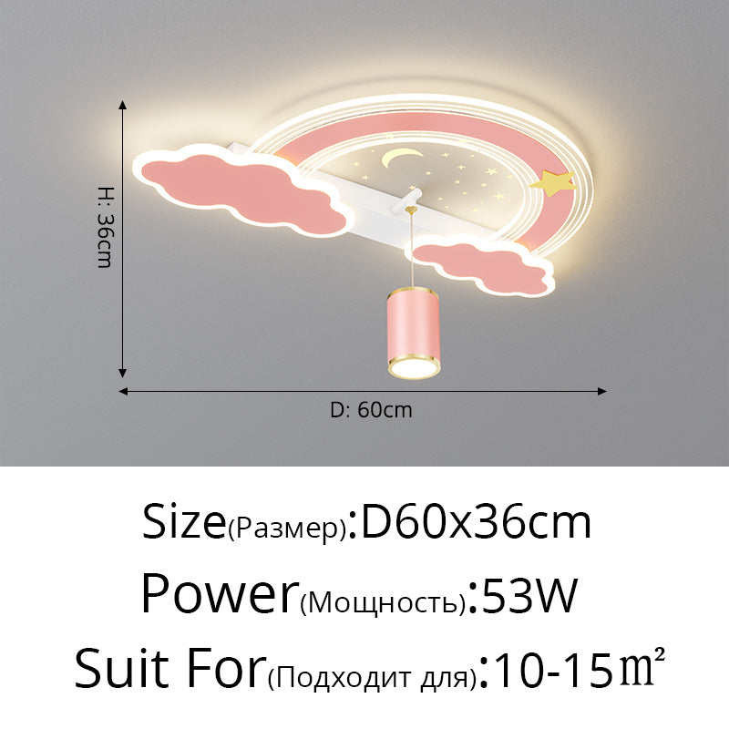 Household Fan Lamp In Dining Room And Study