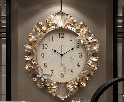 Clock European Wall Clock Living Room Creative Scanning