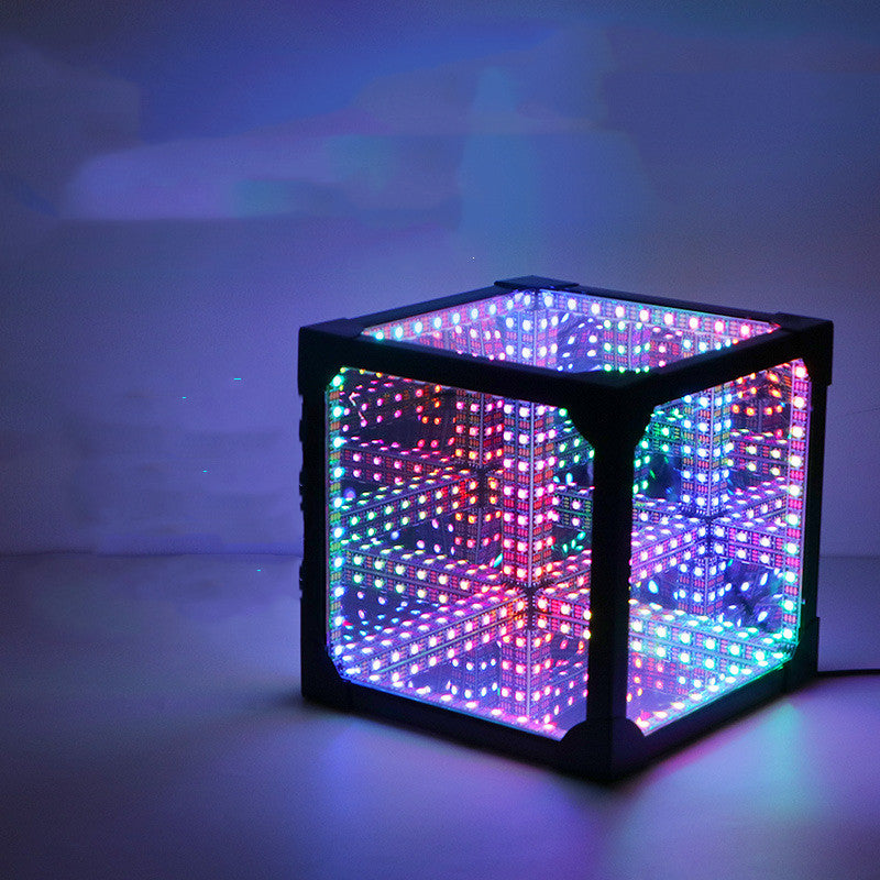 Mil espejos lámpara 3D cubo mágico sala de juegos luces LED ambientales decorativas