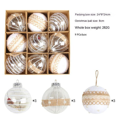 Home Painted Christmas Ball Layout Supplies Hanging Ornaments