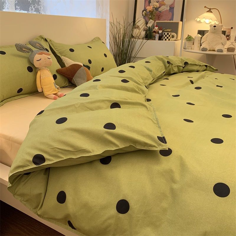 Funda de edredón gris niebla de dos piezas, sábanas de cuatro piezas, juego de cama de tres piezas para dormitorio