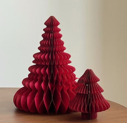 Ornements de décoration pour la maison en forme d'arbre de Noël en origami