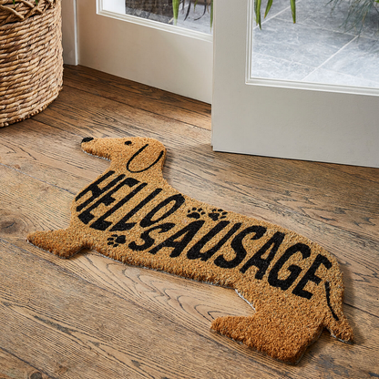 Tapis anti-poussière de porte de chien de saucisse mignon créatif