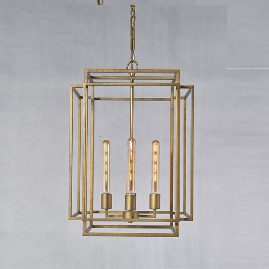 Lustre à cage personnalisé créatif pour salon, salle à manger, chambre à coucher