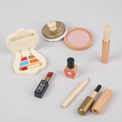 Ensemble de jouets de coiffeuse en bois pour enfants, maison