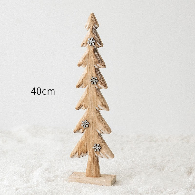 Creative Wooden Christmas Tree Mini Decorations