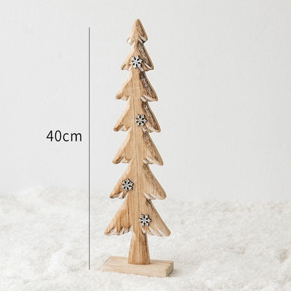 Creative Wooden Christmas Tree Mini Decorations