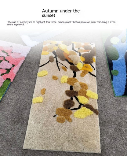 Tapis de sol résistant à l'humidité de salon d'épissage de chambre à coucher de chevet