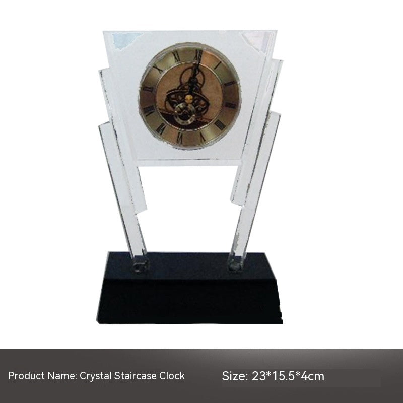 Reloj de cristal Adorno mecánico Decoración suave