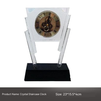 Crystal Clock Mechanical Ornament Soft Decoration