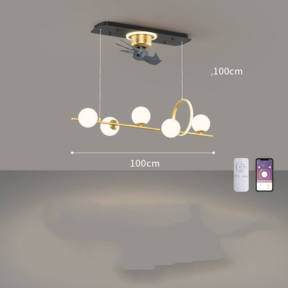 Luz de techo del ventilador de techo de la aplicación inteligente de lujo nórdico de la sala de estar