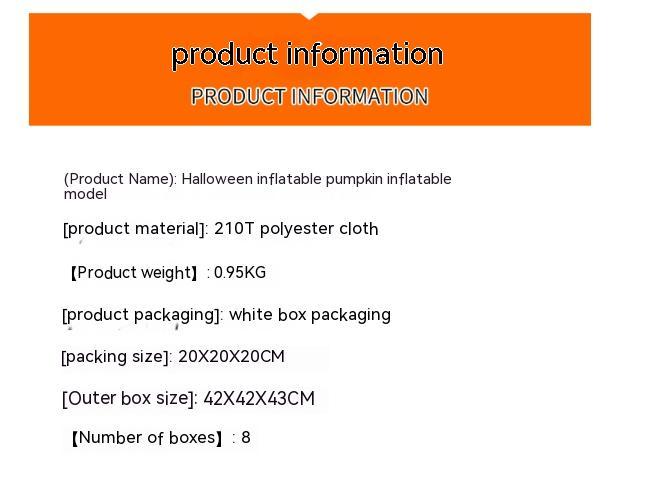 Fantasma inflable de Halloween con rodajas de calabaza para decoración navideña al aire libre