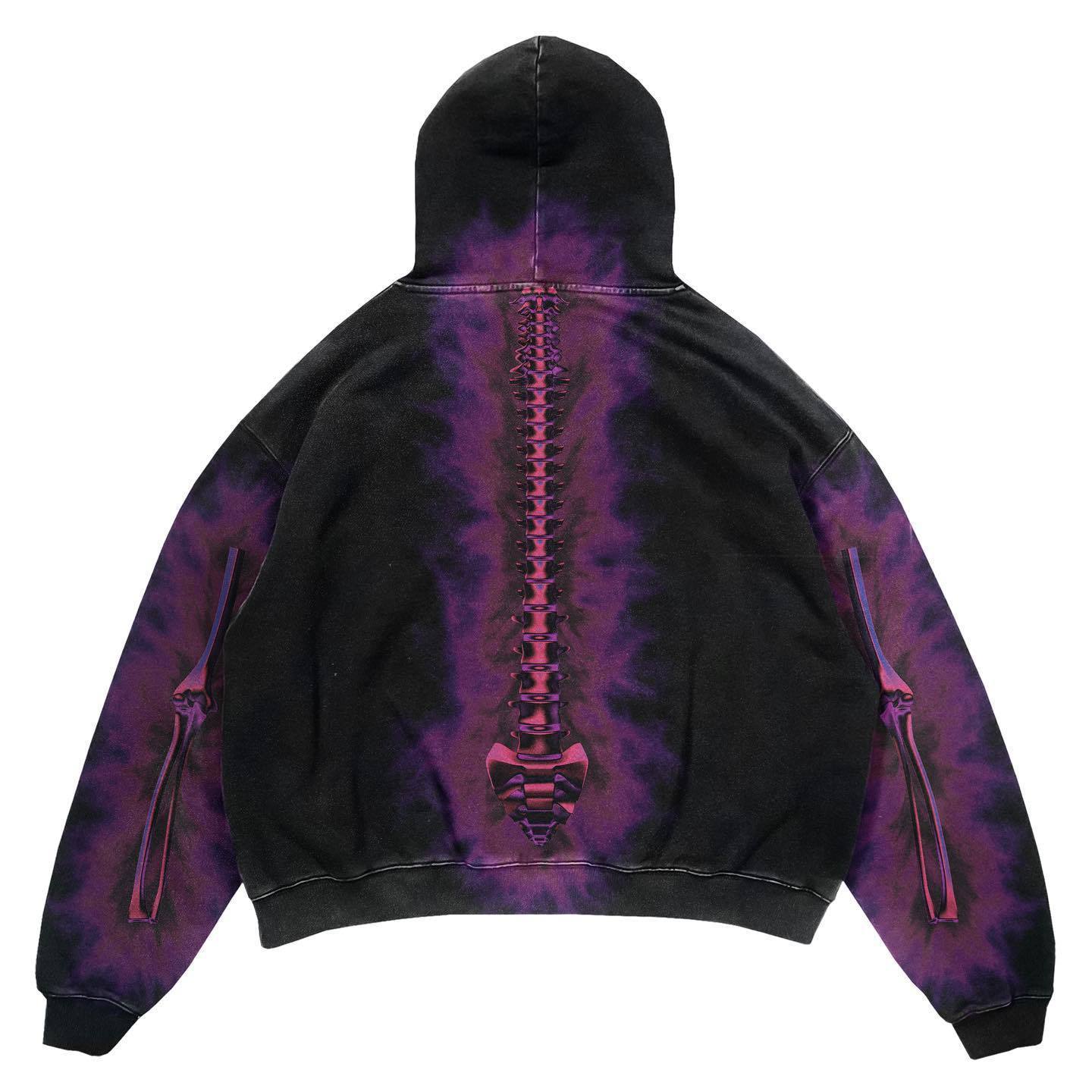 Sudadera con capucha y diseño de calaveras para mujer, de Halloween