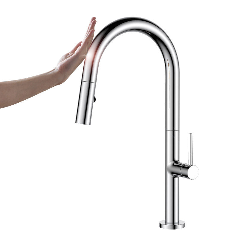 Touch-sensitive Kitchen Hot And Cold Pull Faucet