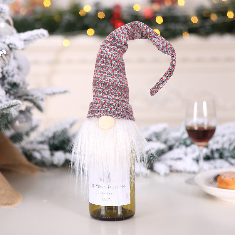 Christmas Decorations Nordic Santa Claus Red Wine Set Forest Man Champagne Set Hotel Restaurant Decoration Props