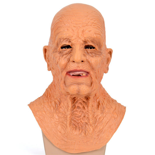 Halloween Granny Grandpa Wig Old Man Mask Latex