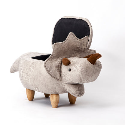 Tabouret animal de dessin animé de veau créatif à la porte de la maison