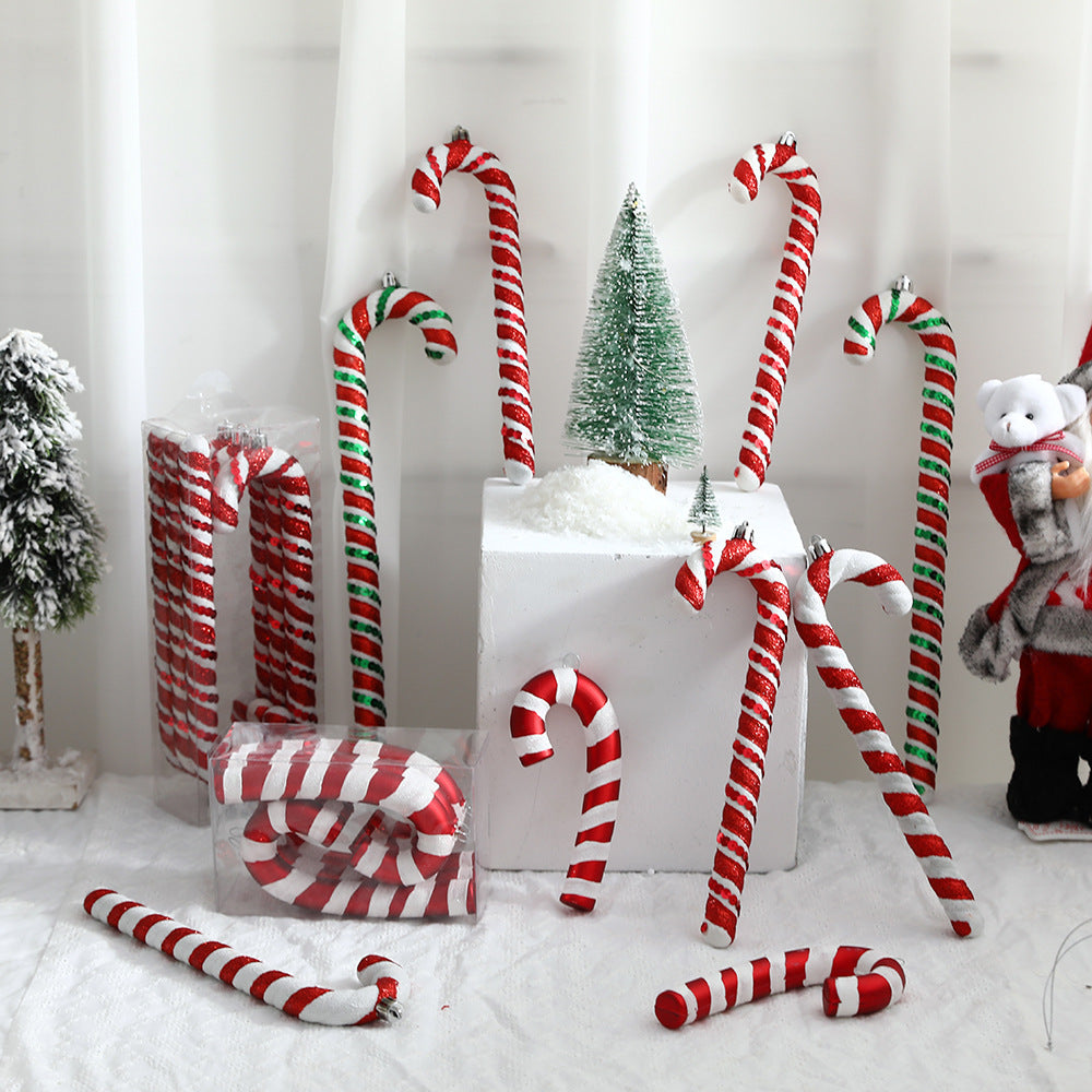 Adornos navideños Muletas de 15 cm Adornos de caja