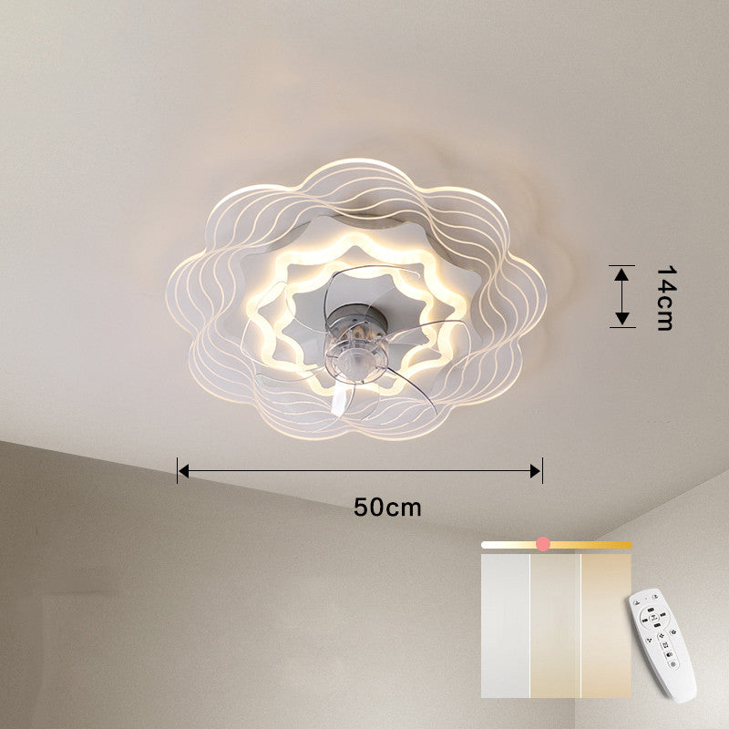 Ceiling Mounted Fan Lamp In Living Room