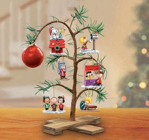 Home Acrylic Christmas Tree Wooden Base Decoration