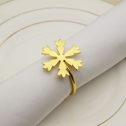 12Pcs Lot Christmas Snowflake Napkin Ring Napkin Buckle For