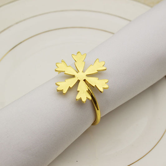 12Pcs Lot Christmas Snowflake Napkin Ring Napkin Buckle For