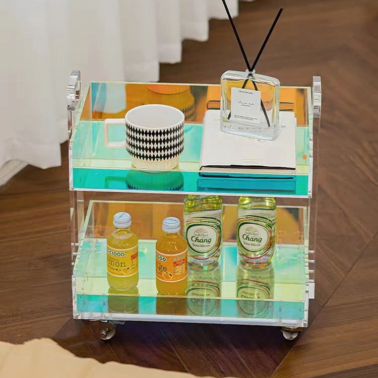 Acrylic Transparent Color Removable Tea Table Trolley