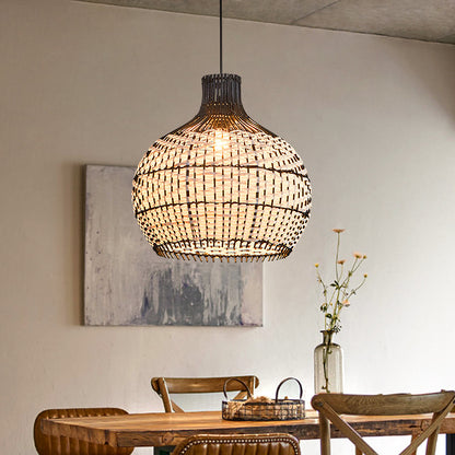 Nordic Creative Design Cafe Rattan Chandelier