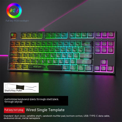 Wired Single-mode Hot-swappable Axis Gaming Gaming Chicken Keyboard