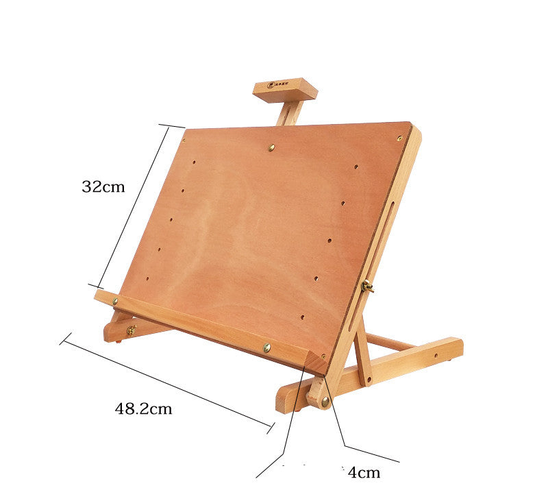 Tableau de chevalet réglable en une seule pièce en hêtre