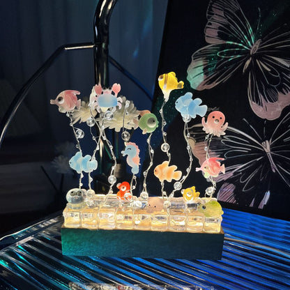 Handmade Diy Underwater World Small Night Lamp Plug-in Ornaments