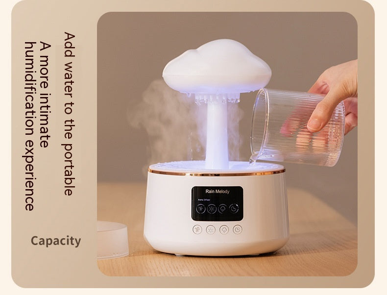 Rain Rhyme Seven-color Ambience Light Clouds Rain Aroma Diffuser