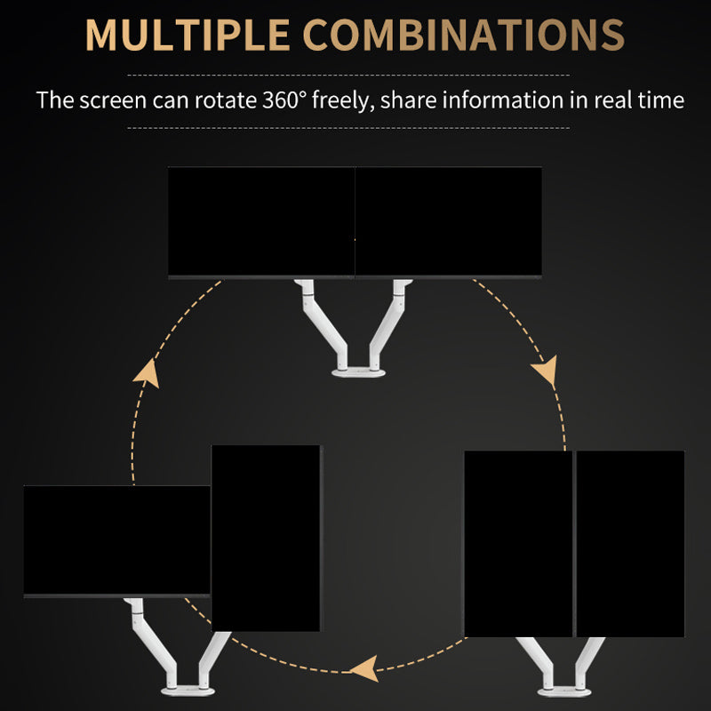 Display Dual Screen Bracket Desktop Without Punching