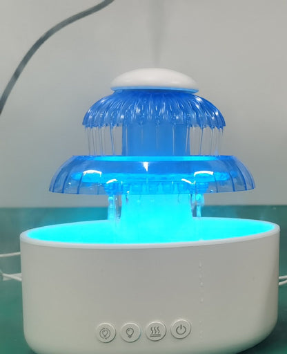 Humidificador ultrasónico de la lluvia del difusor del aroma del agua de lluvia de la nube de humectación de la seta