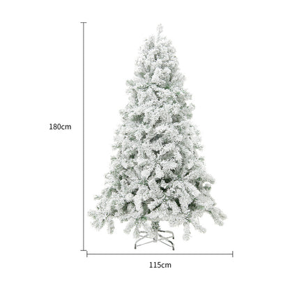 Arbre de Noël en PVC, neige artificielle, décoration de fenêtre de centre commercial, arbre de cèdre, fournitures de décoration de noël