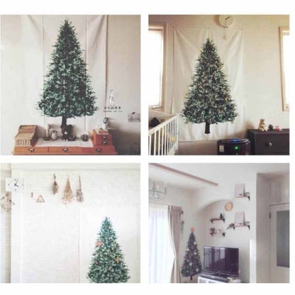 Árbol de Navidad sencillo para colgar en casa con tela de pino